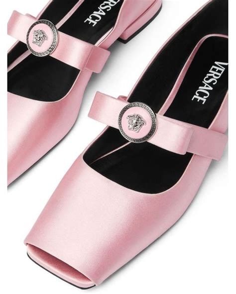 versace porzellan ballerina|Versace Gianni Ribbon Crystal Ballerina Shoes .